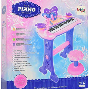 اسباب بازی پیانو الکترونیکی با صندلی و میکروفون My Piano Musical Set With Stool And Microphone_اسباب بازی